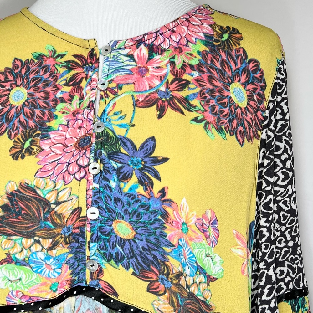 Floral Patchwork Blouse - Multicolor - image 5